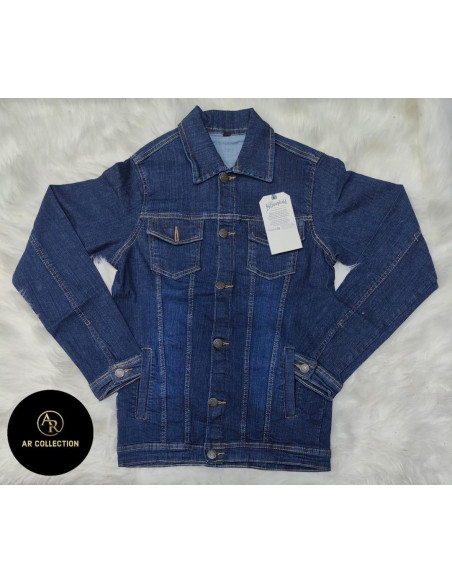 Men's Classic Denim Jacket - Plain Design - 1 Pc