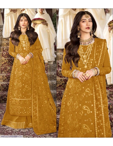 Dhanak Embroidered Salwar Suit for...