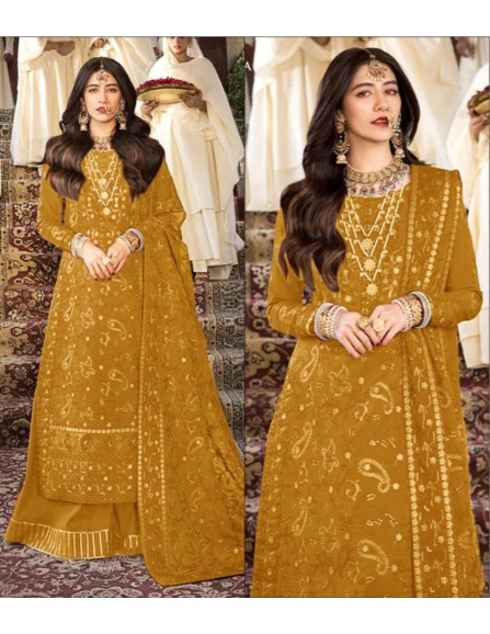 Dhanak Embroidered Salwar Suit for...