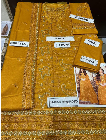 Dhanak Embroidered Salwar Suit for...