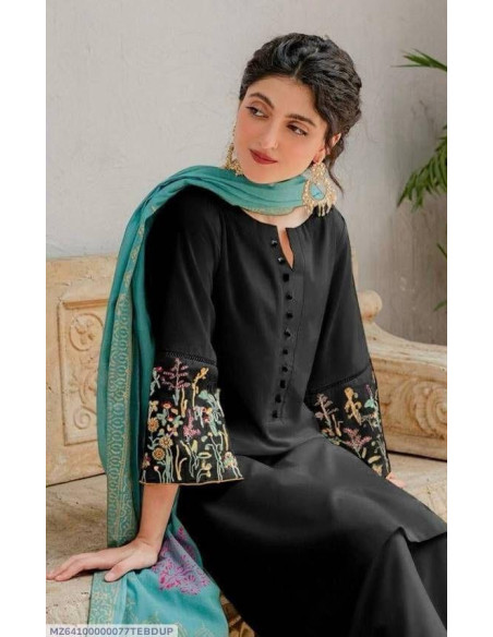 3 pce Unstiched Danak Emroided suit