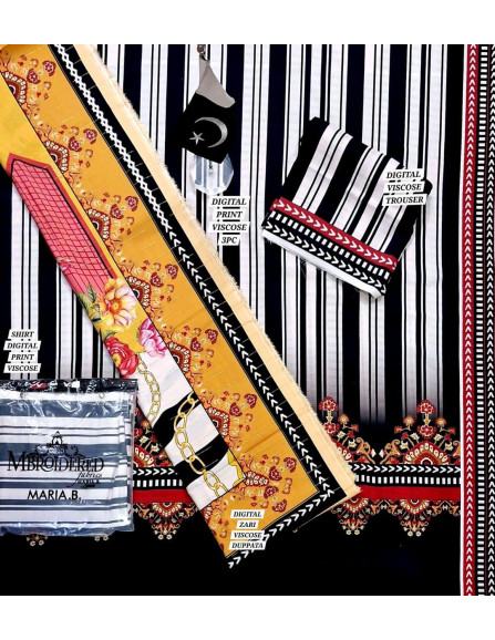 3 Pcs Women's Unstitched Digital...