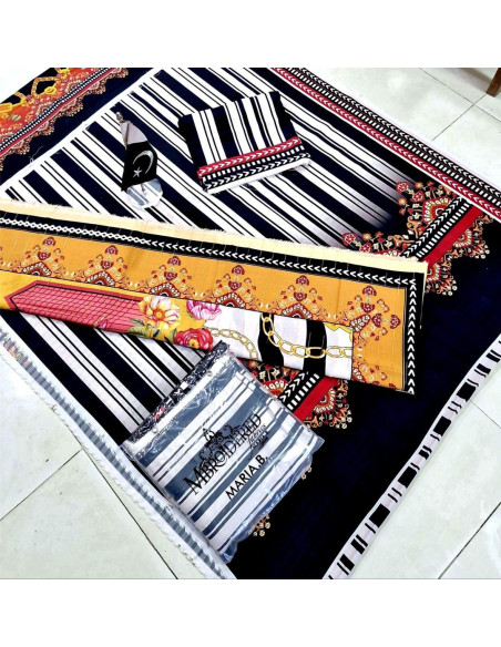 3 Pcs Women's Unstitched Digital Print Suit