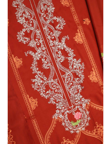 Unstitched Dhanak Embroidered Salwar...