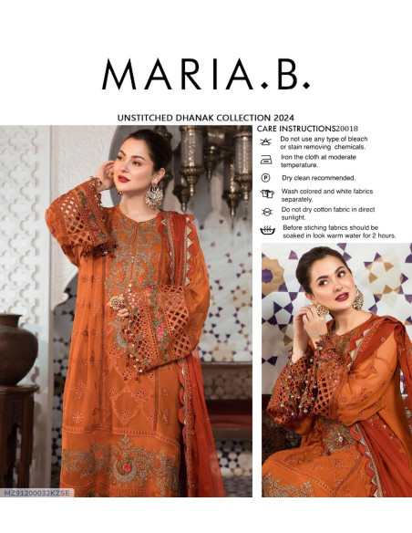 Unstitched Dhanak Embroidered Salwar Suit Set for Women