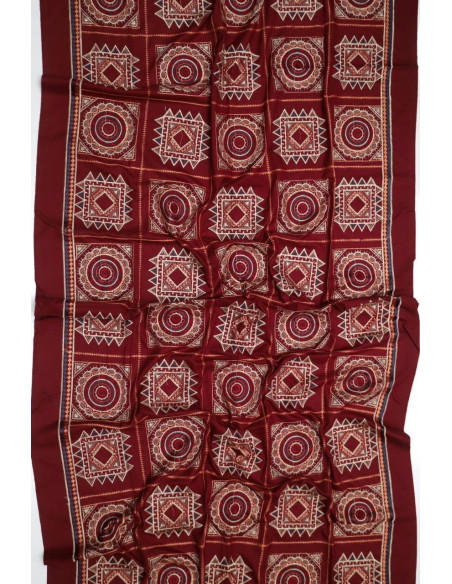 3 pcs women's unstitched Dhanak Embroidered dress 