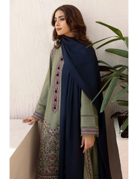 3 pcs women's unstitched karandi...