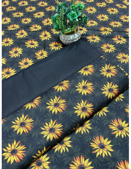 Ladies 2 piece printed khadar suit