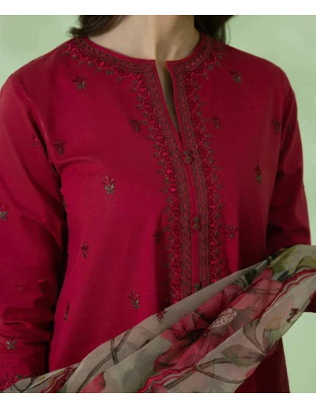 3 pcs women's unstitched Dhanak