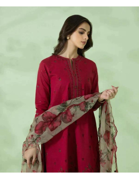 3 pcs women's unstitched Dhanak