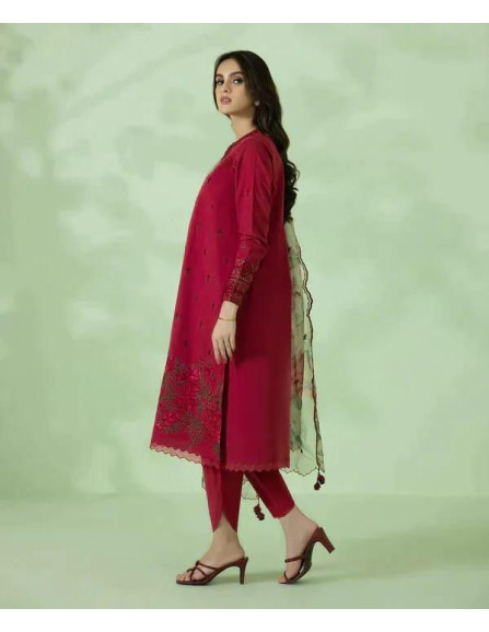 3 pcs women's unstitched Dhanak