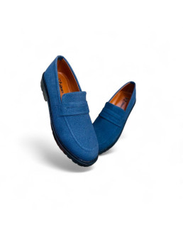 Men's Casual Blue Synthetic...