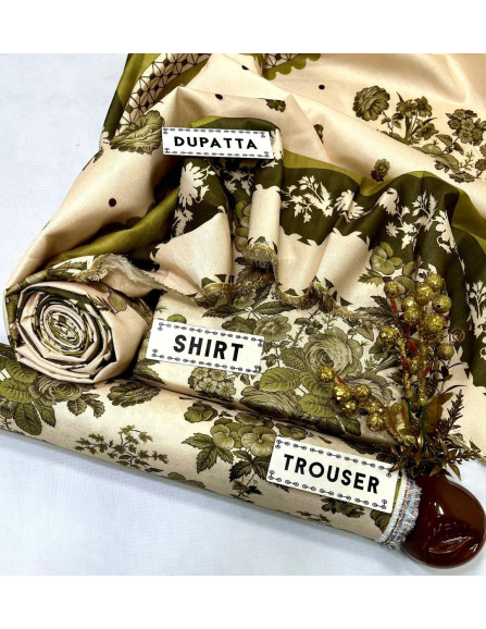 3 pcs women's unstitched digital...