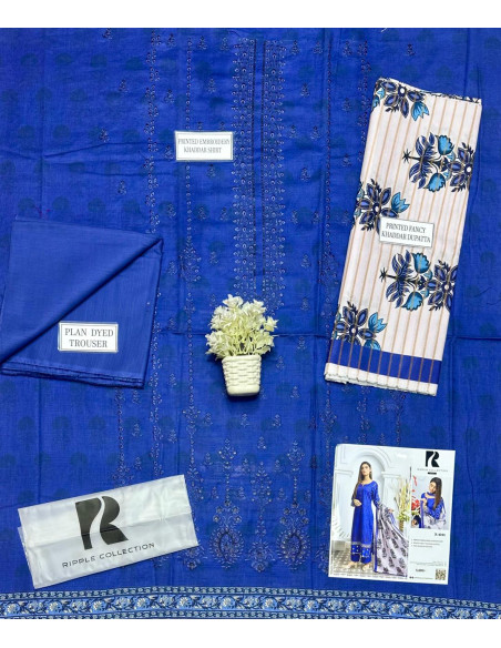 3 pcs women's  embroidered dress 