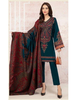 Elegant embroidered suit 3 pcs