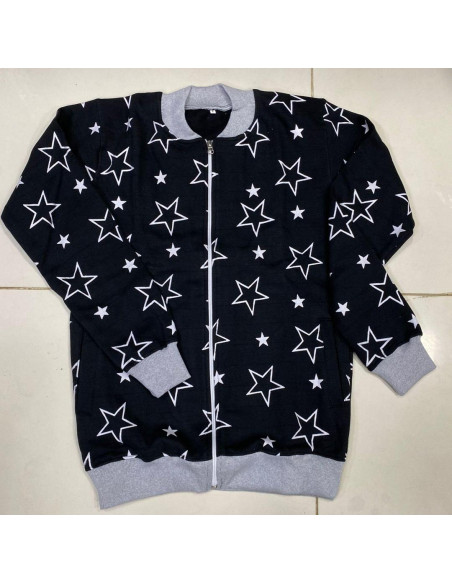Stylish printed fleece jacket for women 