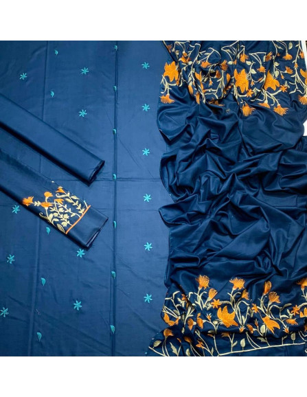 3 Pcs Women's Unstitched Embroidered...