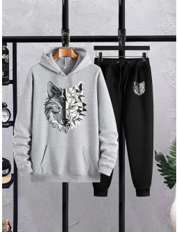 Men's Fleece Hoodie Track...