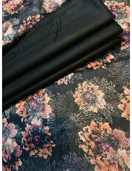 2 Pcs Women Unstitched Linen Printed Suit