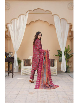 Embroidered khaddar 3 pcs suit 2