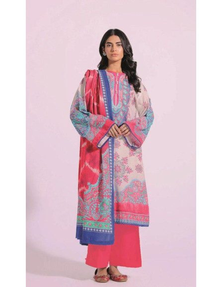 unstitched khaddar printed suit 