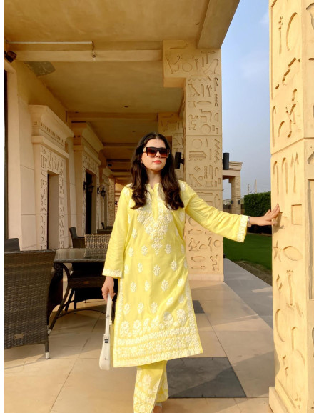 2 Pcs Women's Stitched Linen...