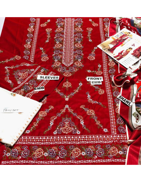 Women's embroidered Dhanak dress 