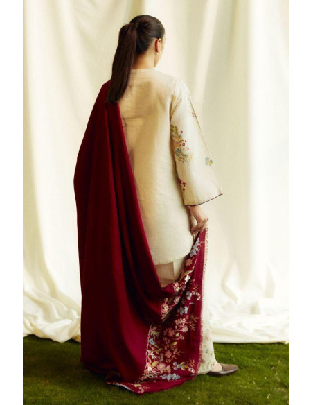 Dhanak suit with wool dupatta