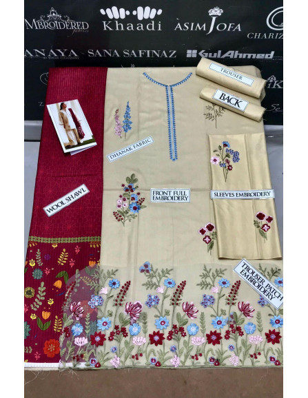 Dhanak suit with wool dupatta