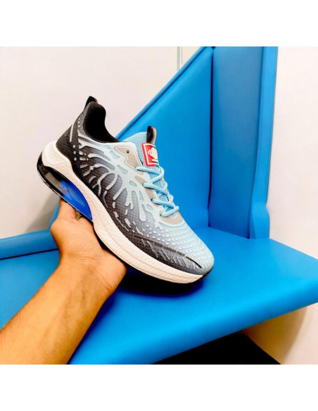 Men's Casual Sneakers - Synthetic Leather, Trendy Print Design