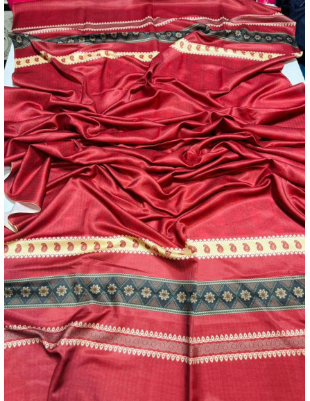 Embroidered Dhanak dress