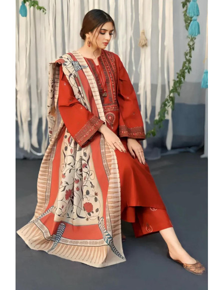Women Stuning embroiderd 3 pc suit