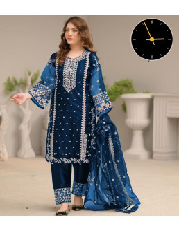 3 pc women stitched orgnaza...