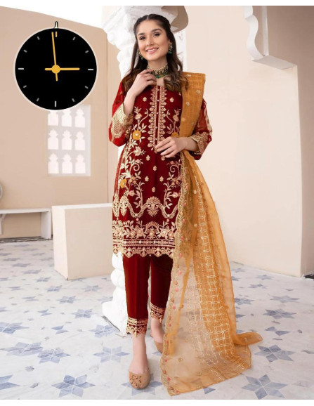 3 pc women organza suit