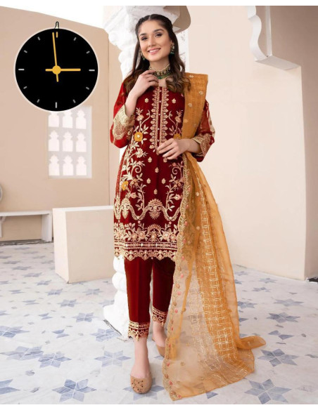 3 pc women organza suit