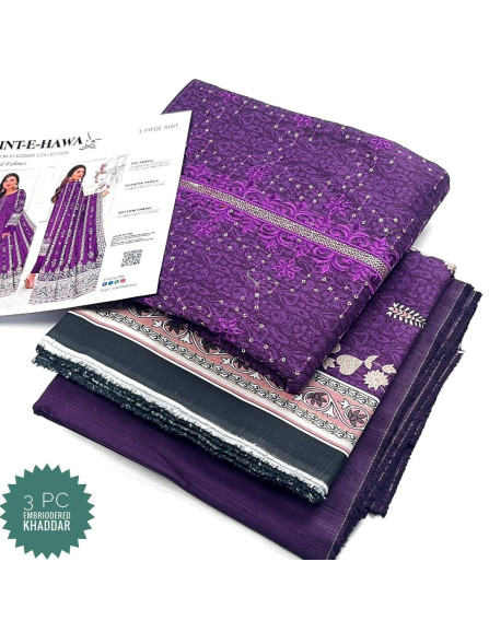 3 pcs women's unstitched khaddar...