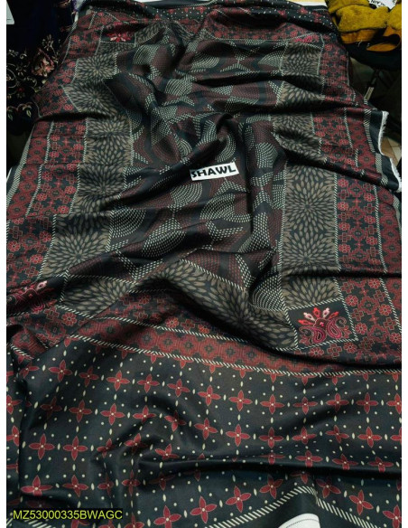 3 pcs  unstitched Dhanak Embroidered dress