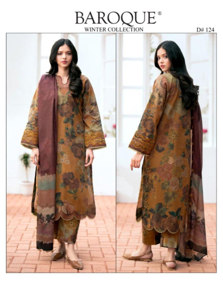 3 pcs women's karandi digital print suit 