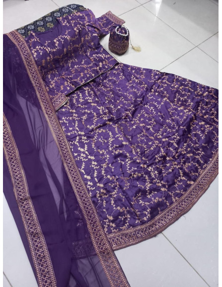 4 pcs women's stitched katan silk...