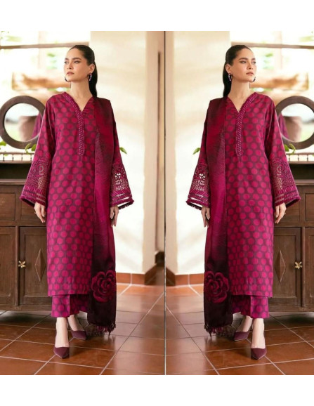 3 Pcs Women's Unstitched Digital...