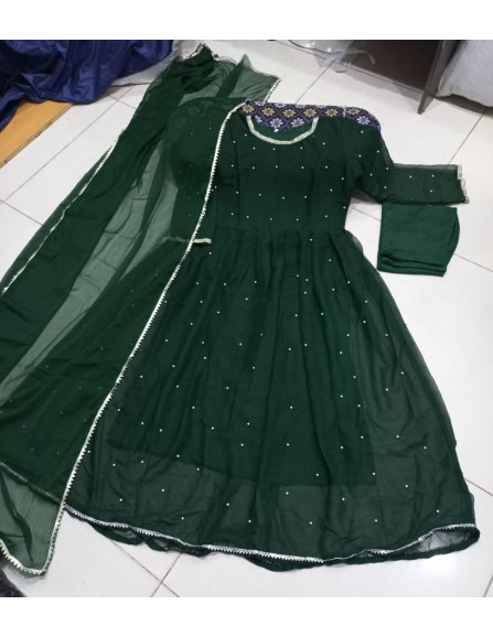 3 Pcs Women's Stitched Border...