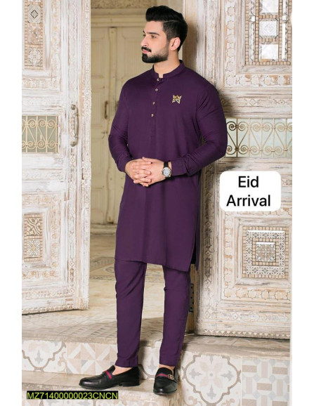 2 Pcs Men's Stitched Wash And Wear...