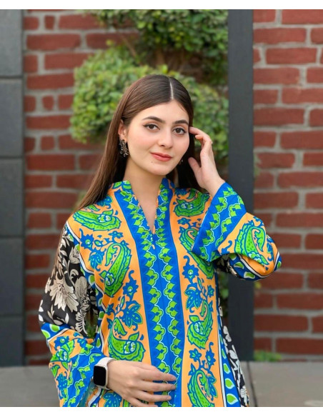 Printed to 2PCs Ladies shirt and trouser