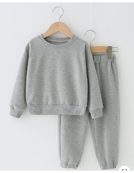 Trendy Printed Polyester Tracksuit for Boys & Girls - 2 Pcs Set