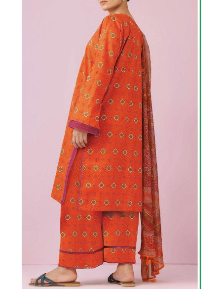 3 pcs unstitched khaddar printed 