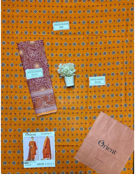 3 pcs unstitched khaddar printed 