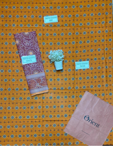 3 pcs unstitched khaddar printed 