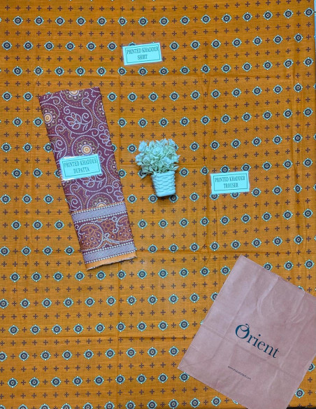 3 pcs unstitched khaddar printed 