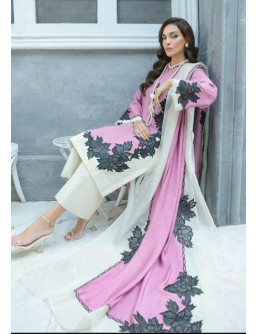 Elegant Pink Printed 3 Pcs...