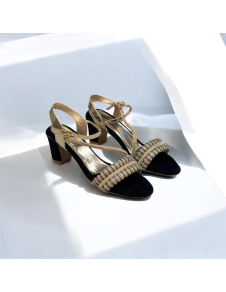 Women's Synthetic Velvet Fancy Wedge Heels